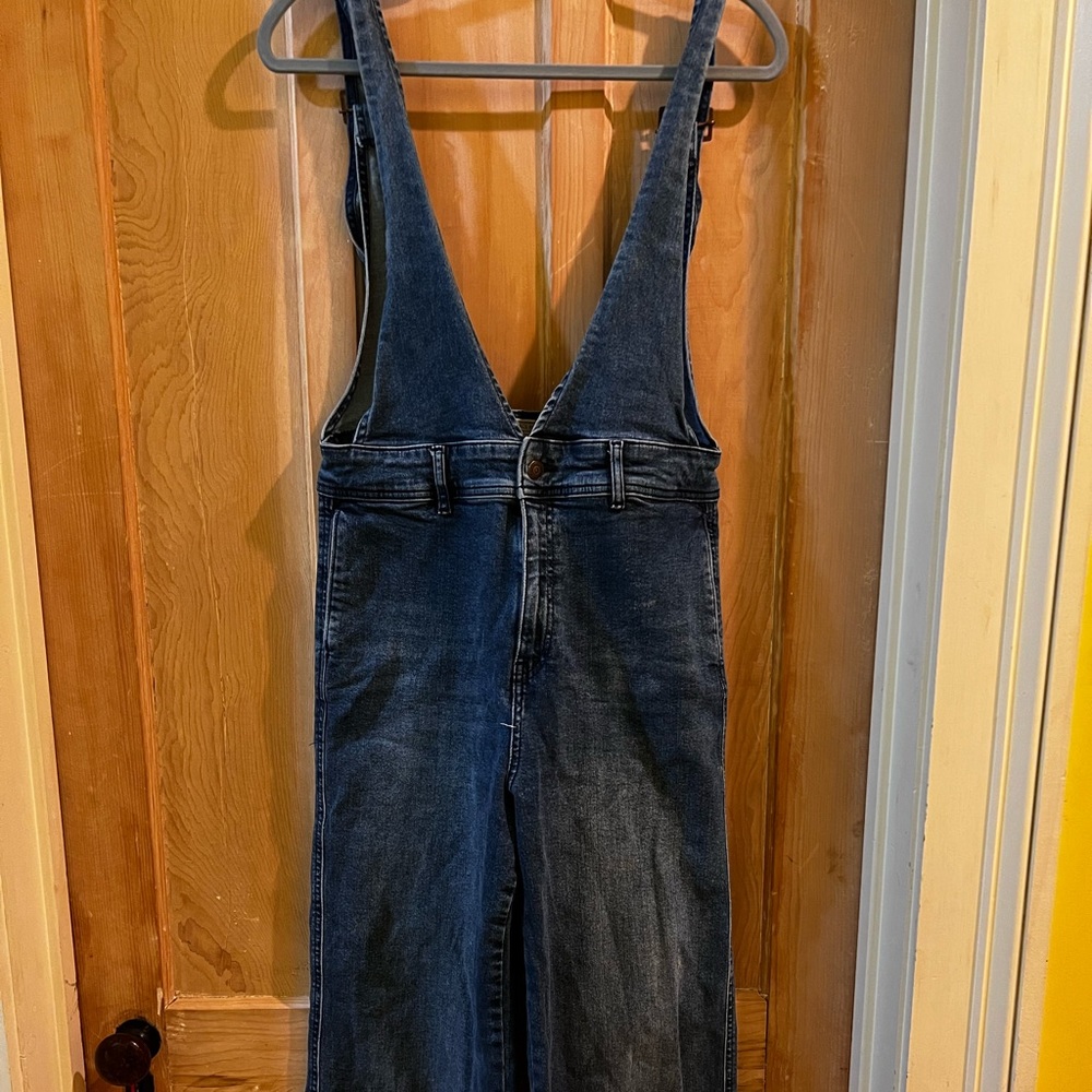 Free People Denim Overall-Style Jumpsuit